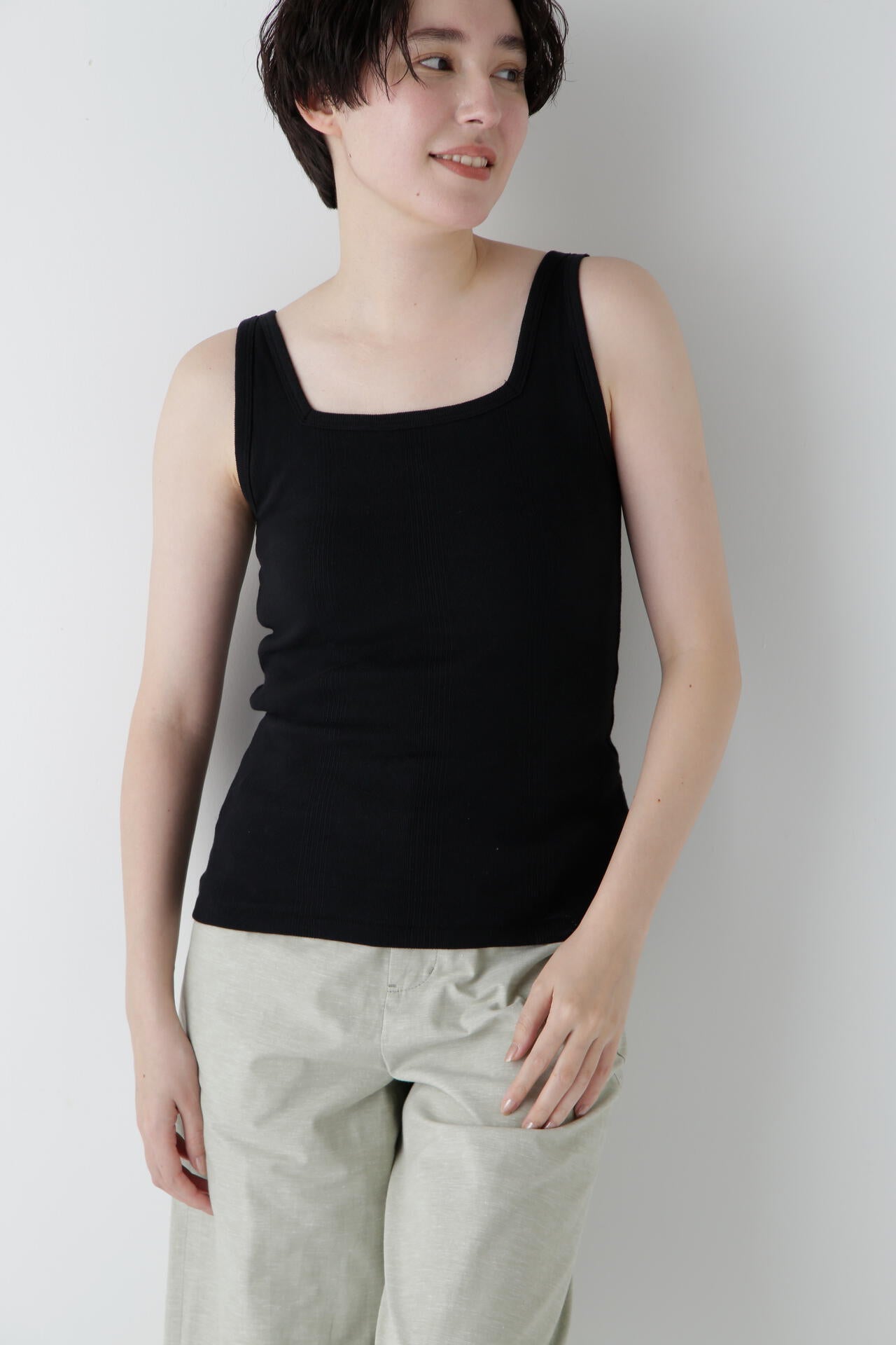 【Millerコラボ】カップ付きスクエアタンクトップ