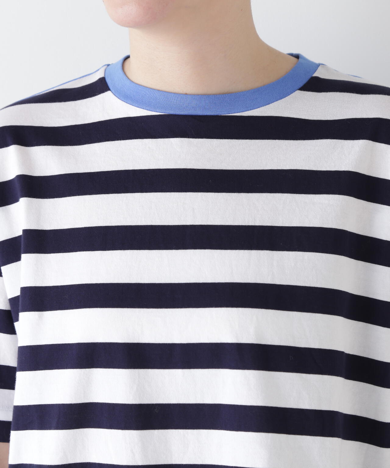 シルケット天竺ボーダーカットソー