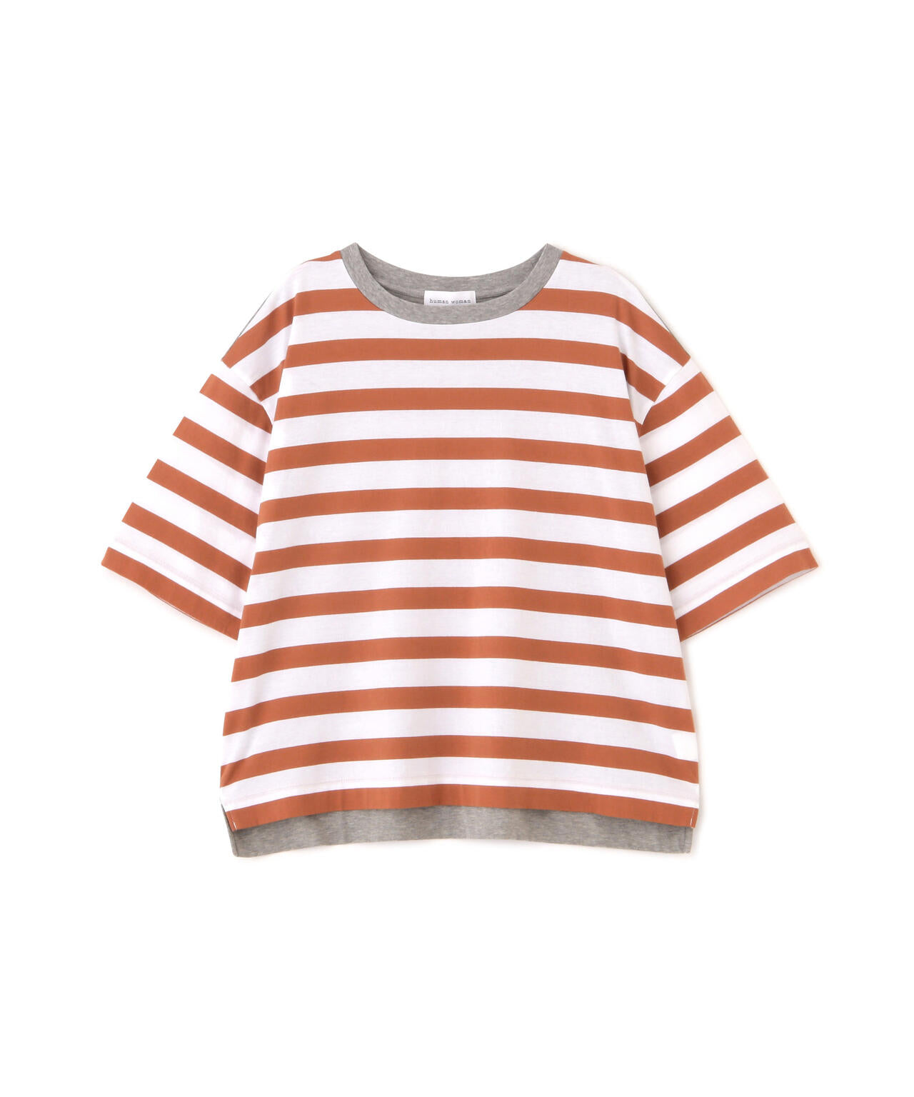 シルケット天竺ボーダーカットソー