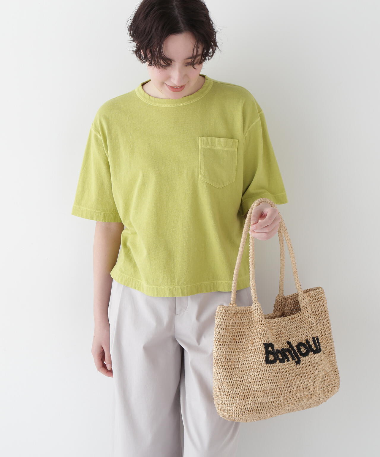 【WEB・一部店舗限定】ラフィ天竺製品染めTシャツ