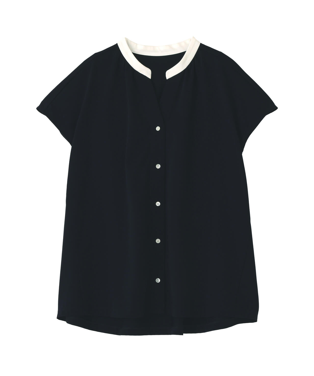 フレンチスリーブカットソークレリックブラウス