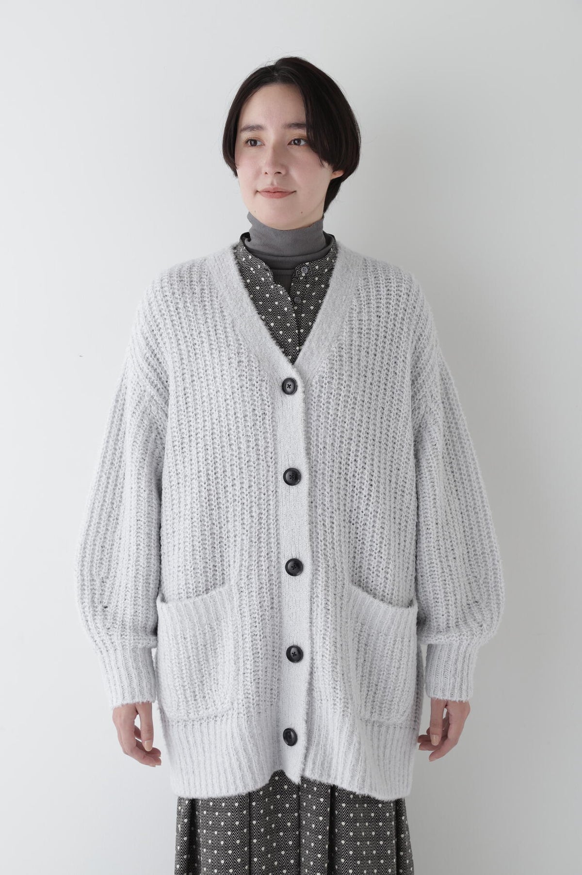 【WEB限定】【kazumiコラボ】ブークレ片畦2WAYはおりロングVer