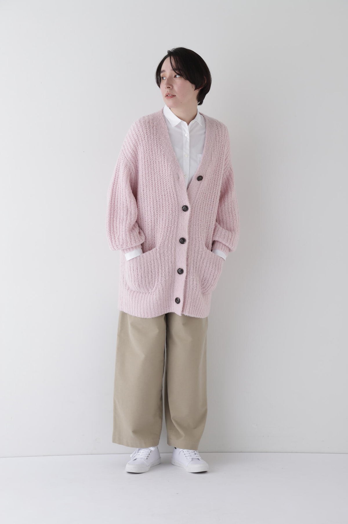 【WEB限定】【kazumiコラボ】ブークレ片畦2WAYはおりロングVer