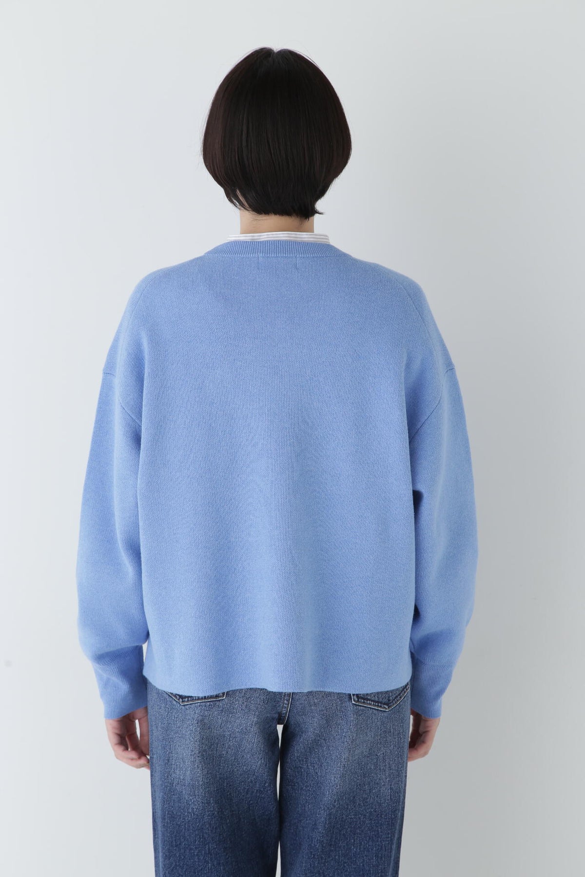 【ウォッシャブル】コットンカシミヤジャカードプルオーバー