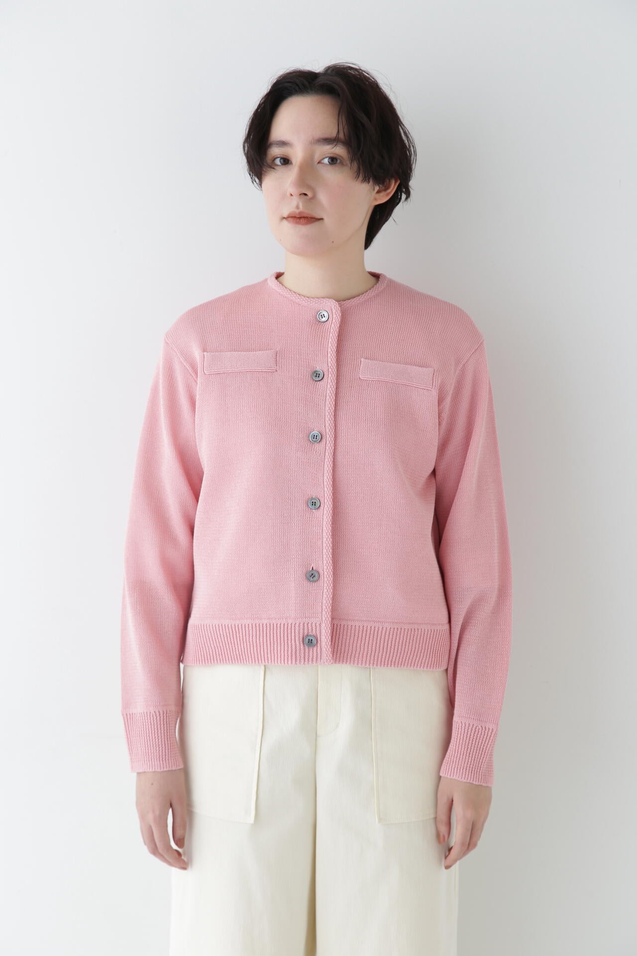 【ウォッシャブル】ミドルゲージギマカーディガン