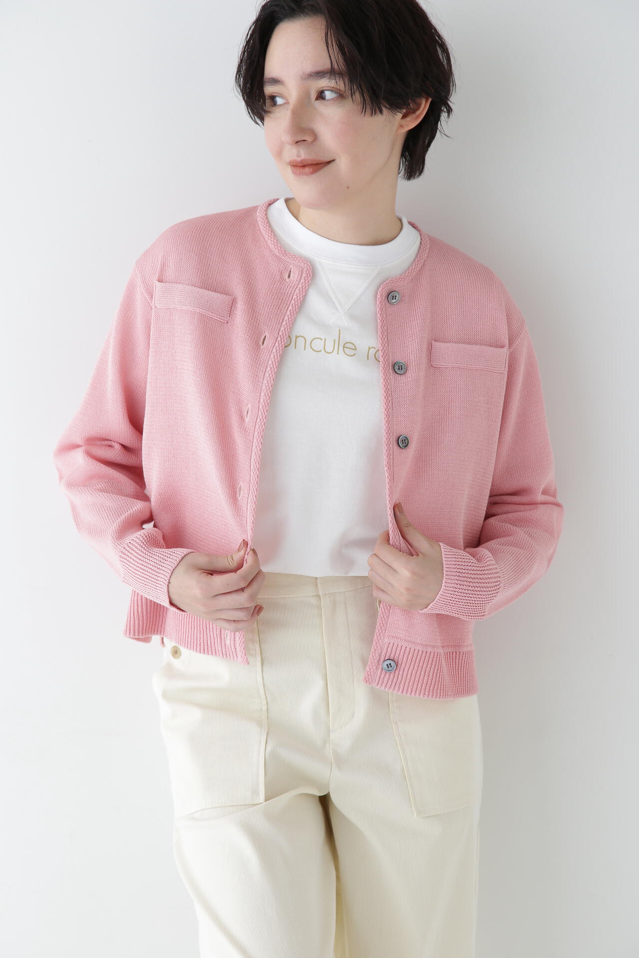 【ウォッシャブル】ミドルゲージギマカーディガン