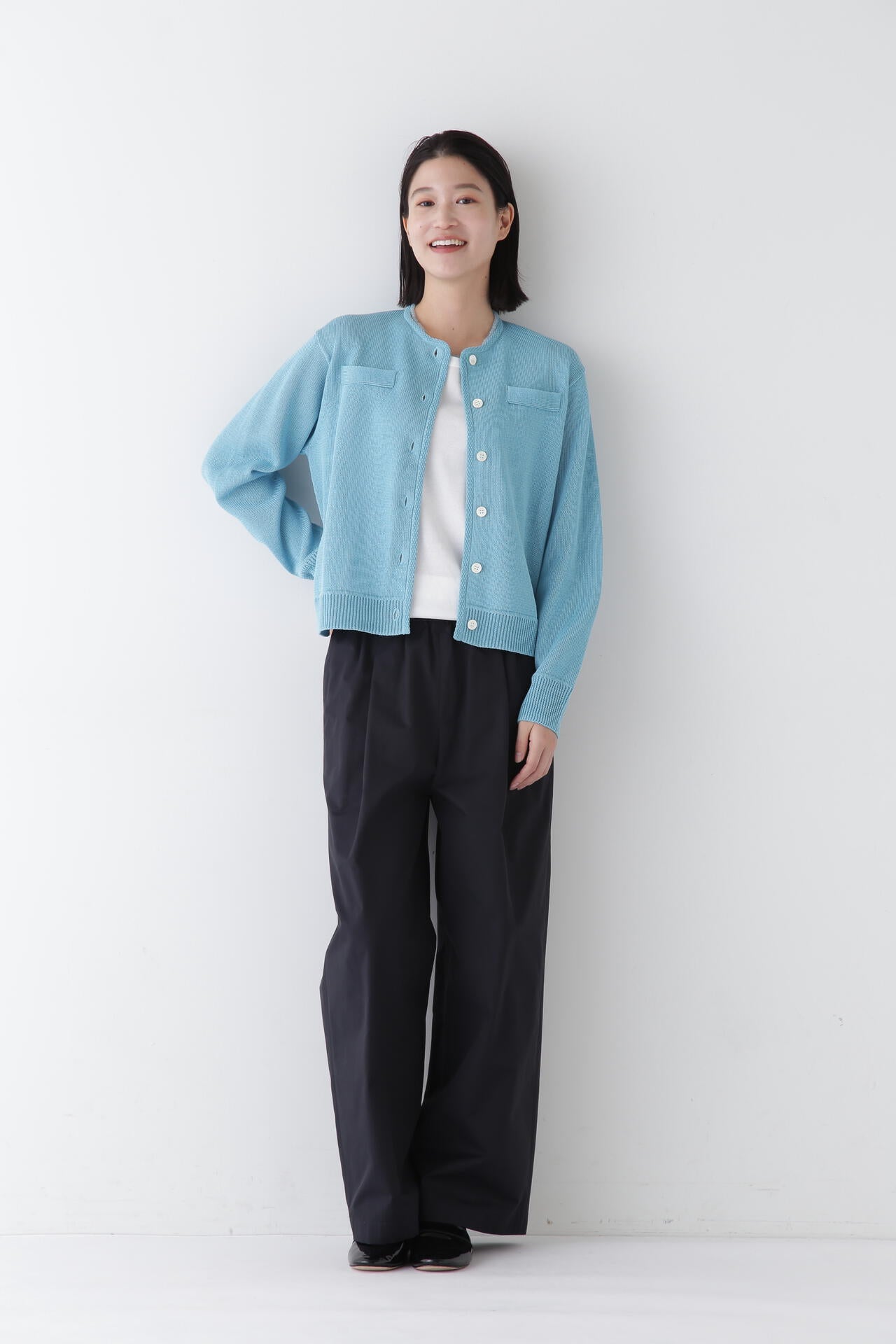 【ウォッシャブル】ミドルゲージギマカーディガン