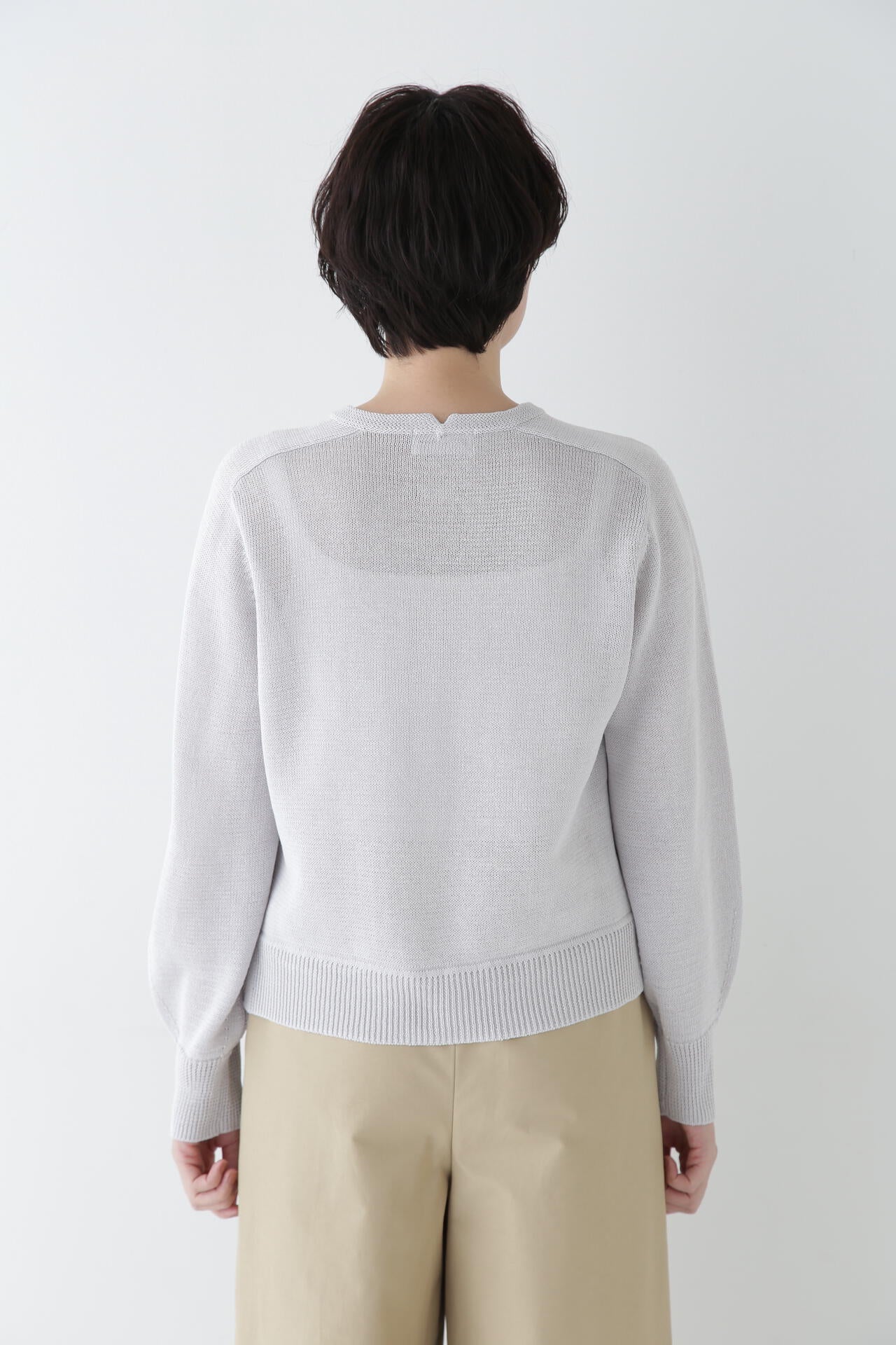 【ウォッシャブル】ミドルゲージギマポケット付プルオーバー