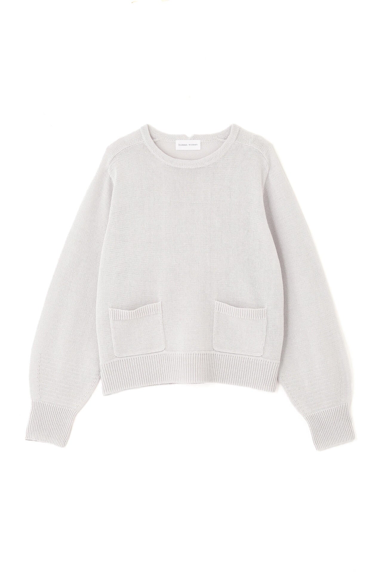 【ウォッシャブル】ミドルゲージギマポケット付プルオーバー