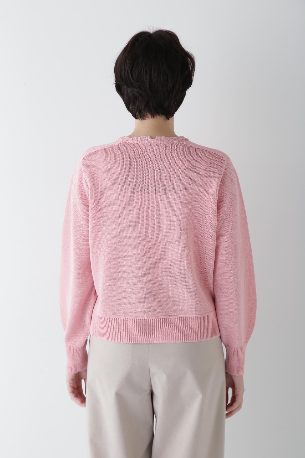 【ウォッシャブル】ミドルゲージギマポケット付プルオーバー