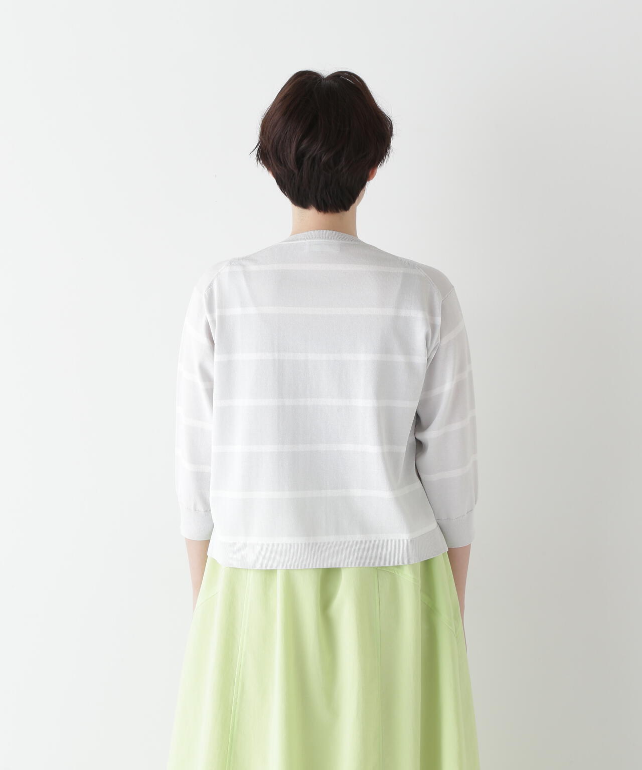 【ウォッシャブル・接触冷感】ランダムボーダーカーディガン