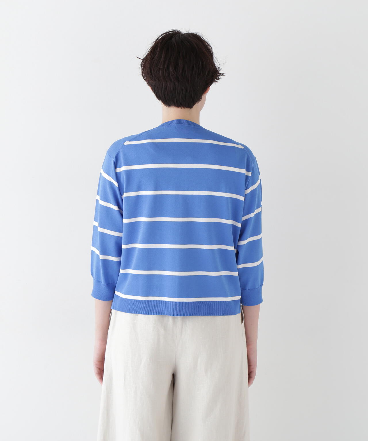 【ウォッシャブル・接触冷感】ランダムボーダーカーディガン