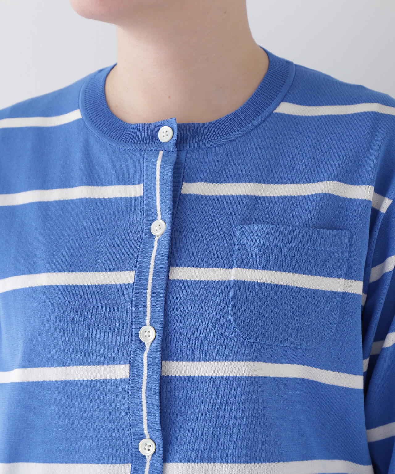 【ウォッシャブル・接触冷感】ランダムボーダーカーディガン