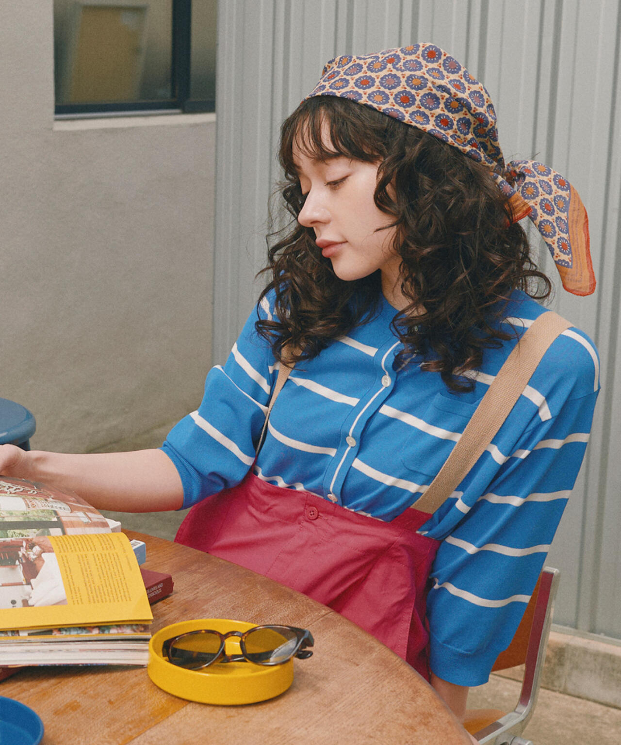 【ウォッシャブル・接触冷感】ランダムボーダーカーディガン