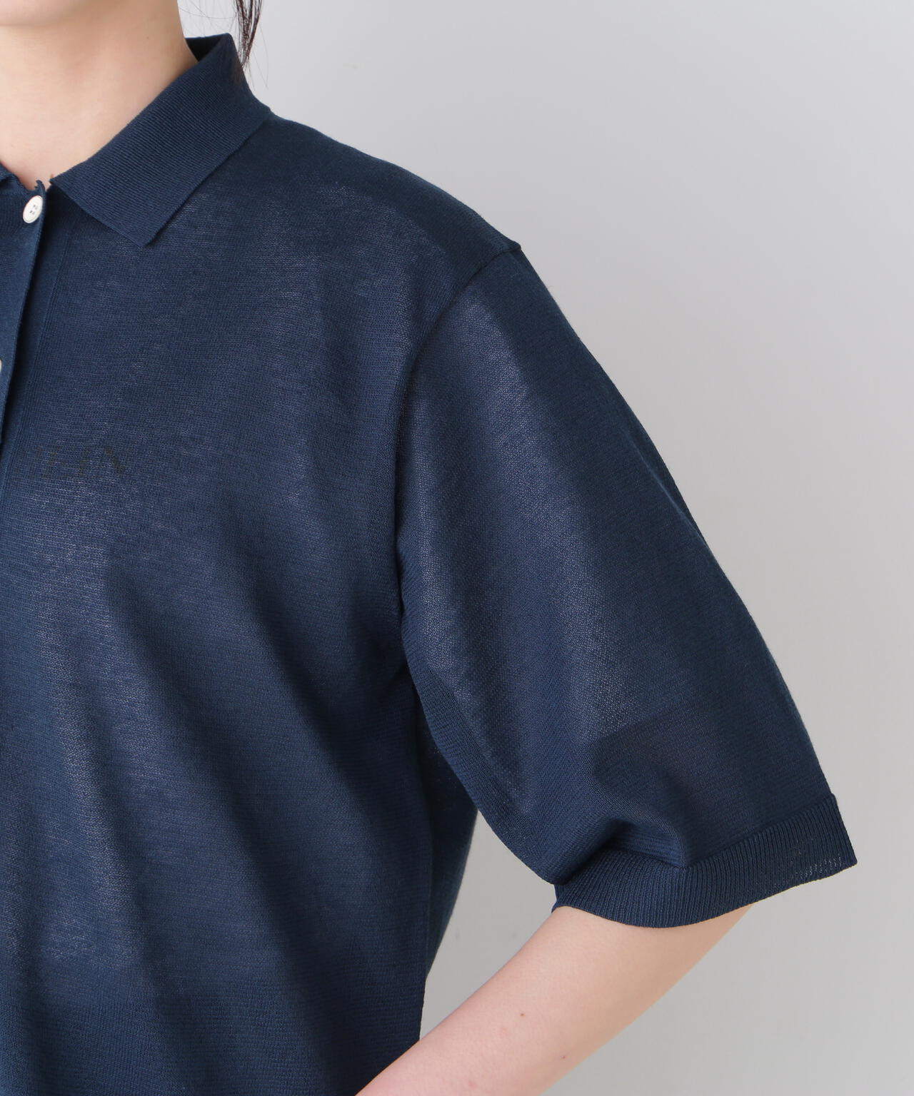 【ウォッシャブル】シアーハイゲージ半袖カーディガン