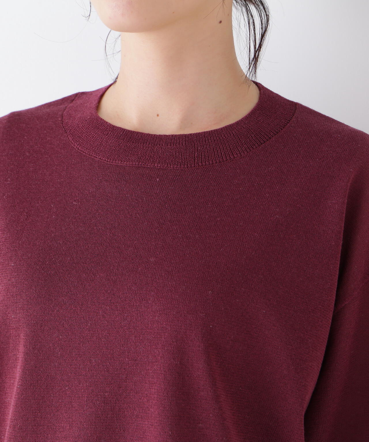 【ウォッシャブル】シアーハイゲージクルーネックプルオーバー