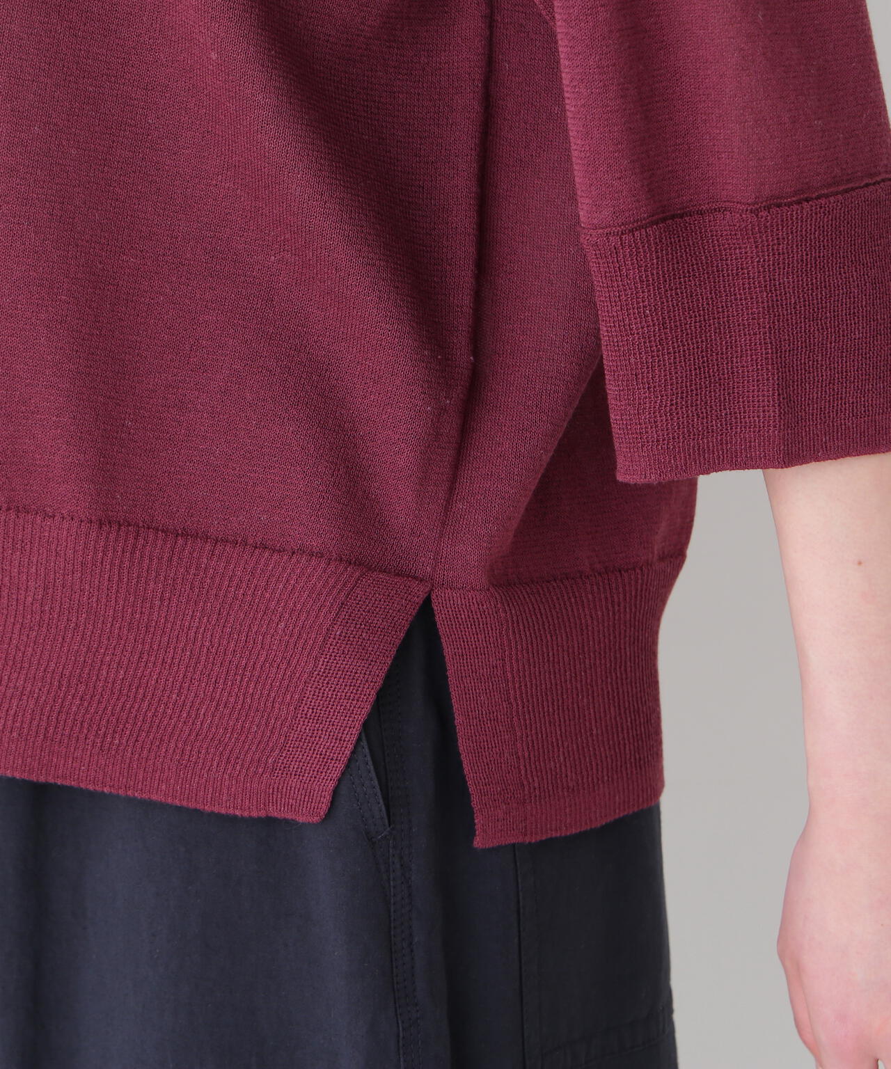 【ウォッシャブル】シアーハイゲージクルーネックプルオーバー