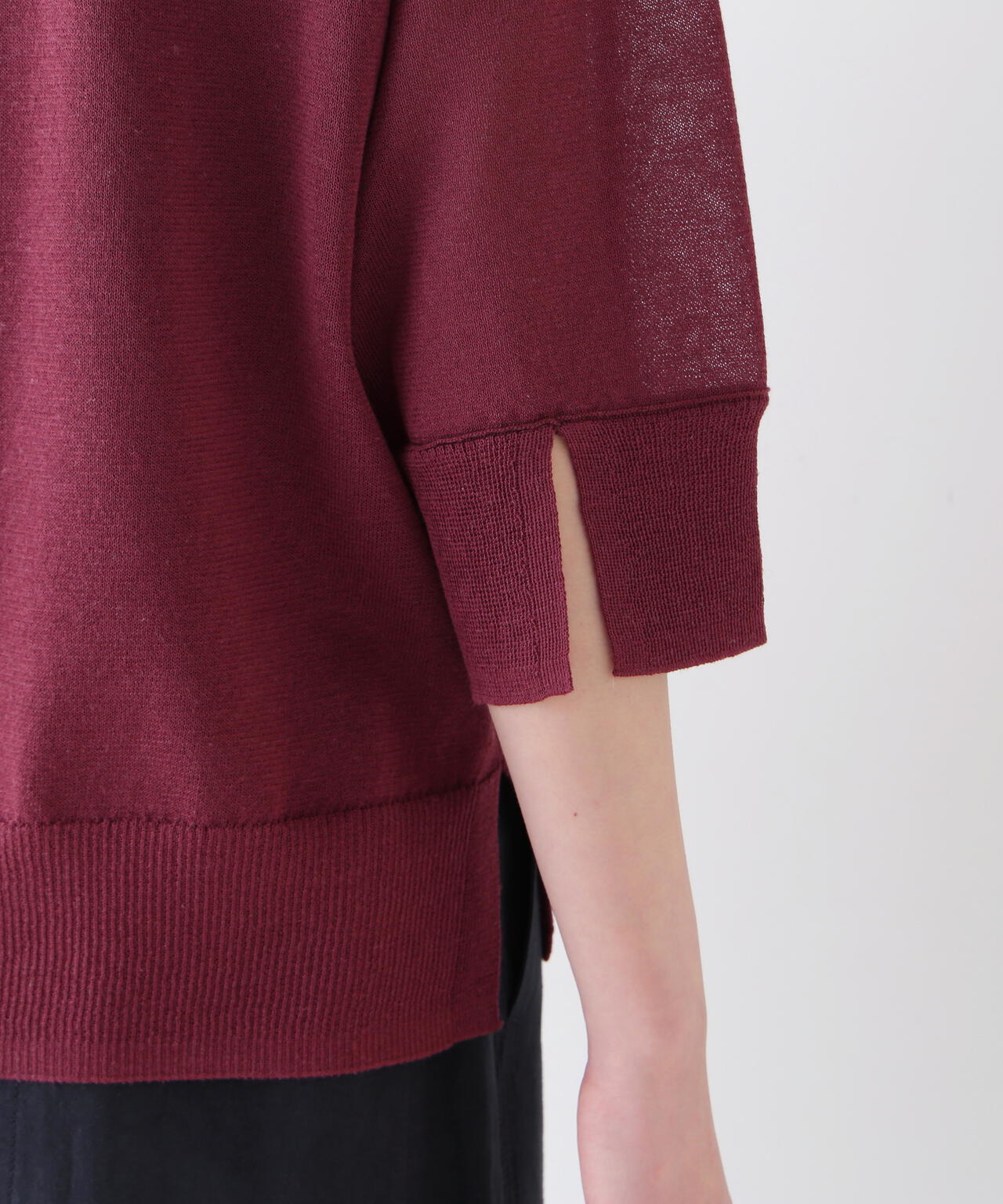 【ウォッシャブル】シアーハイゲージクルーネックプルオーバー