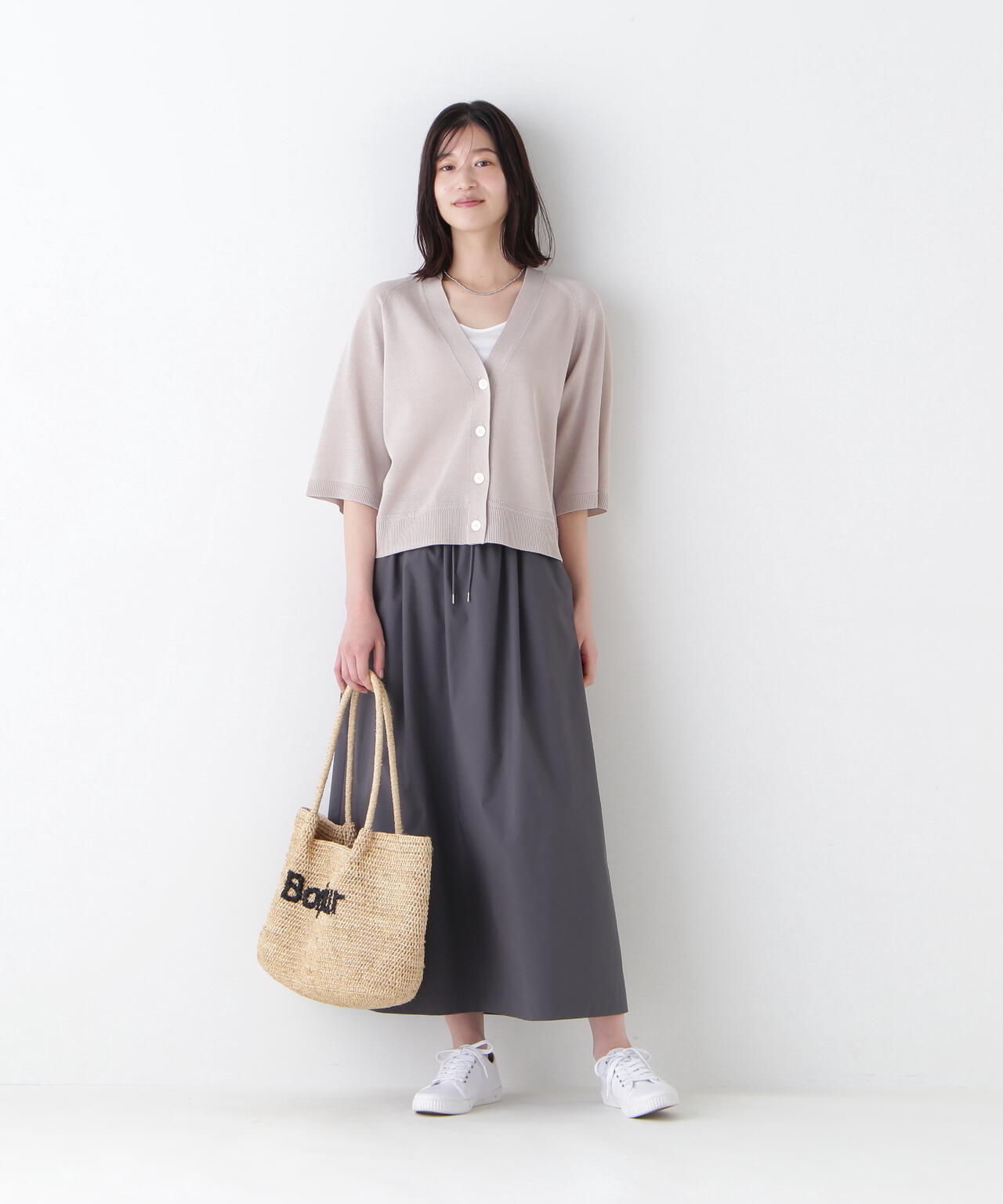 【ウォッシャブル】ハイゲージギマラグランVカーデ