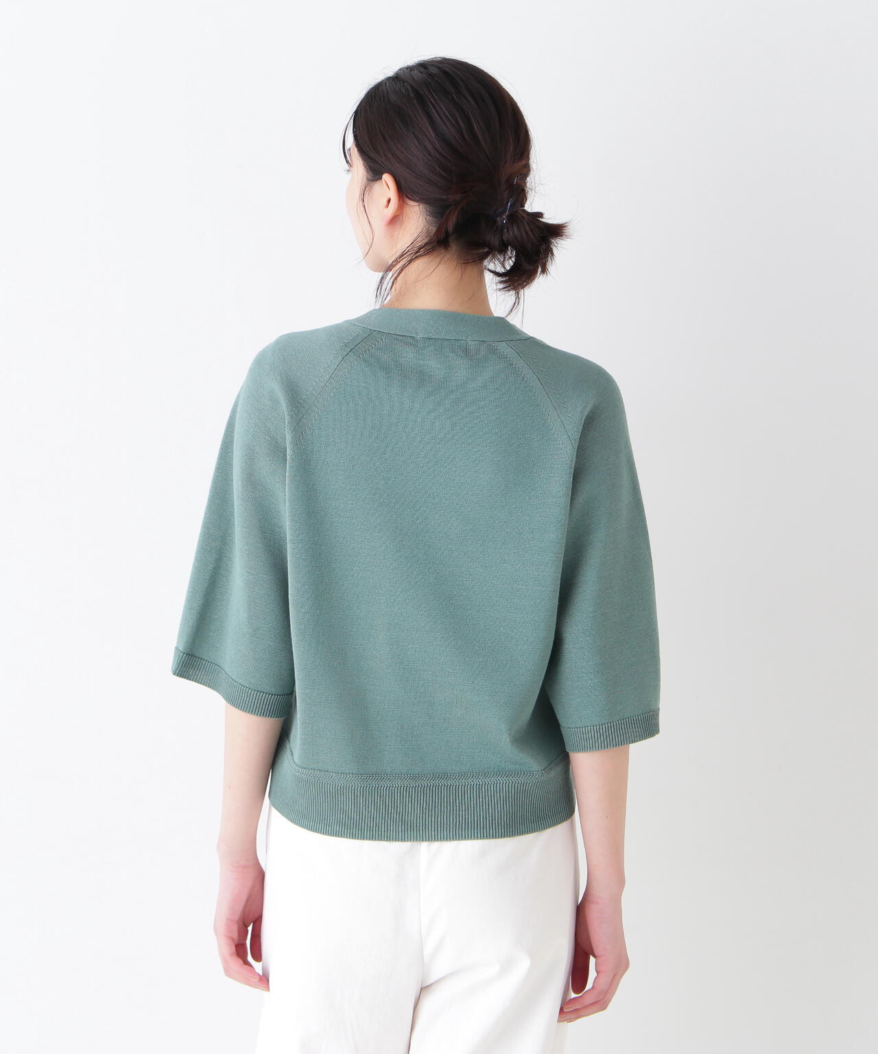 【ウォッシャブル】ハイゲージギマラグランVカーデ