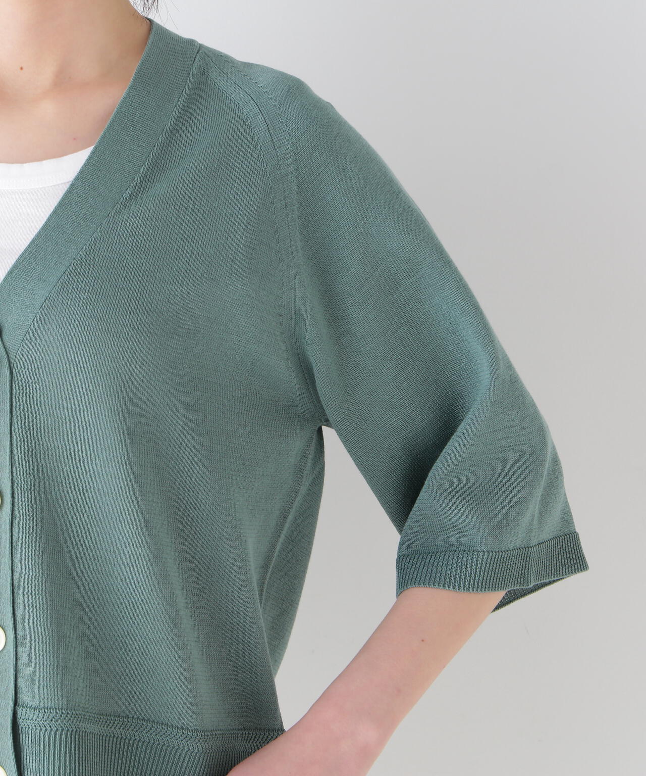 【ウォッシャブル】ハイゲージギマラグランVカーデ