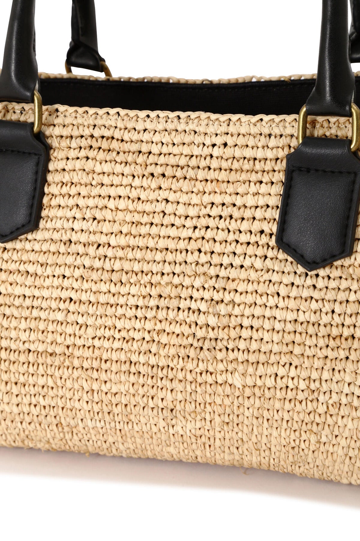 ラフィア横長バッグ