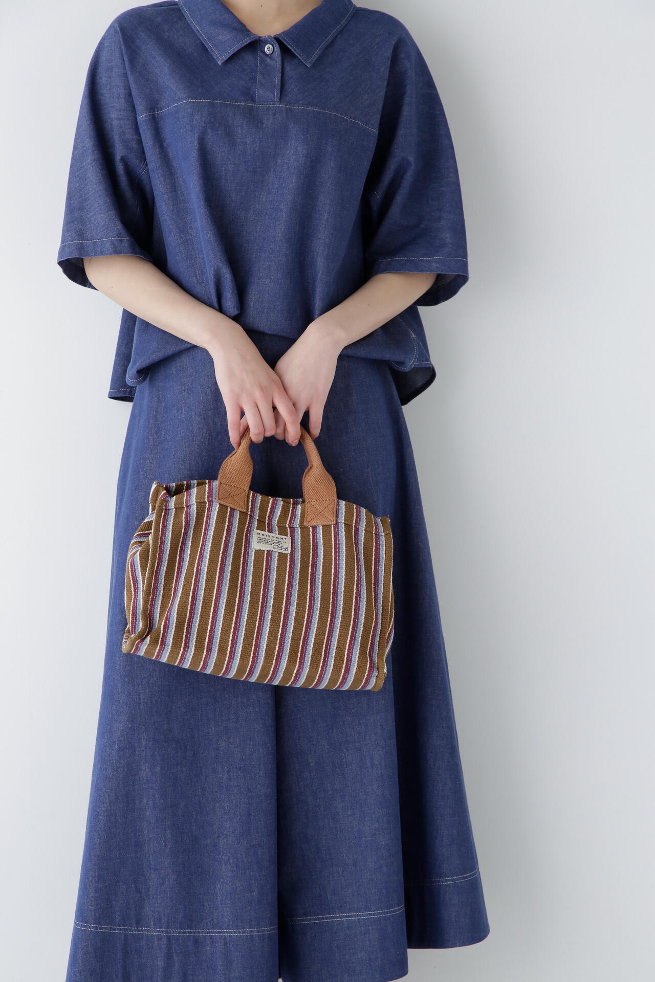 【WEB限定カラー】【MOISMONT】ストライプトートバッグ
