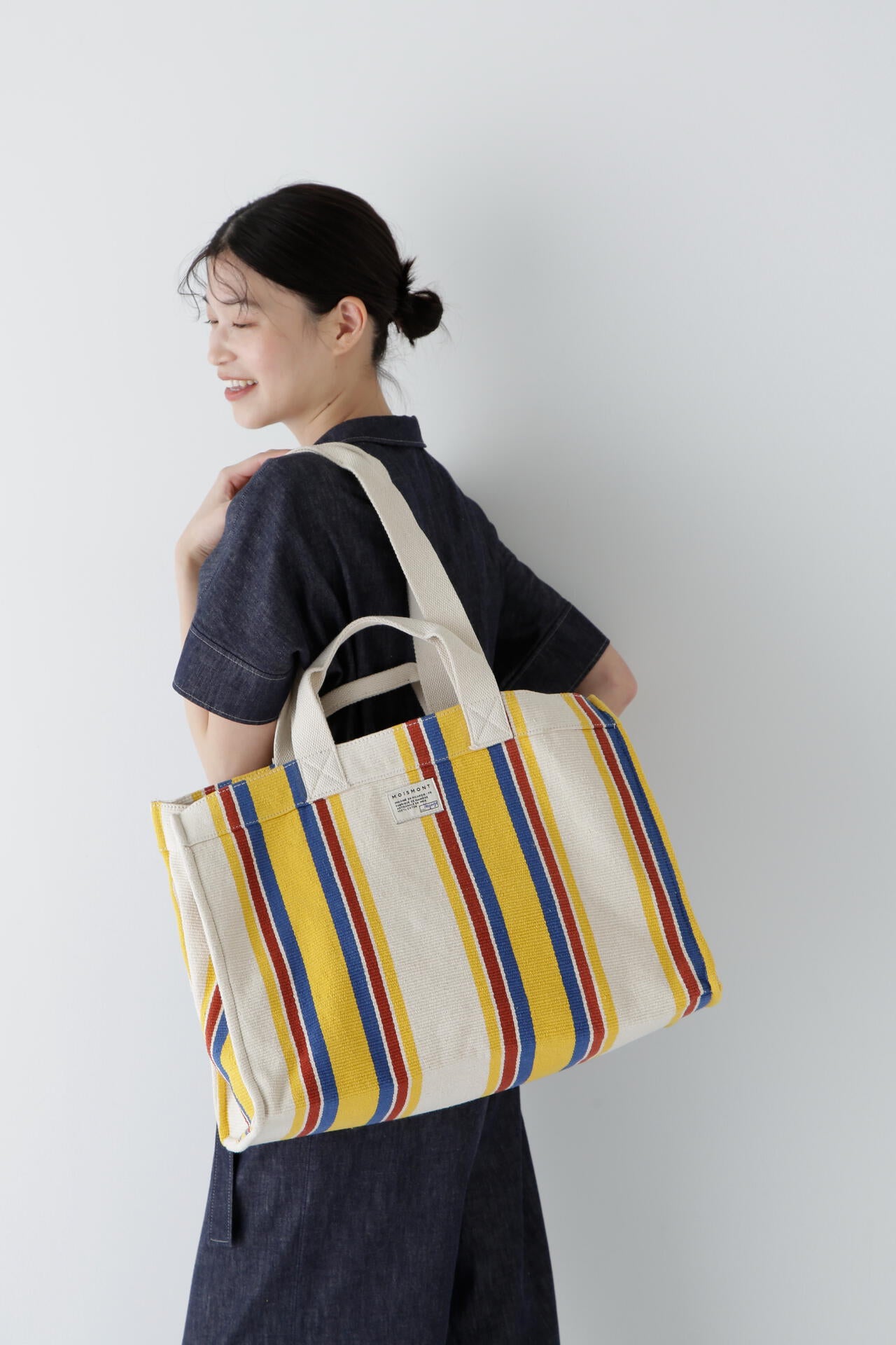 【WEB限定】【MOISMONT】ストライプハンドバッグ