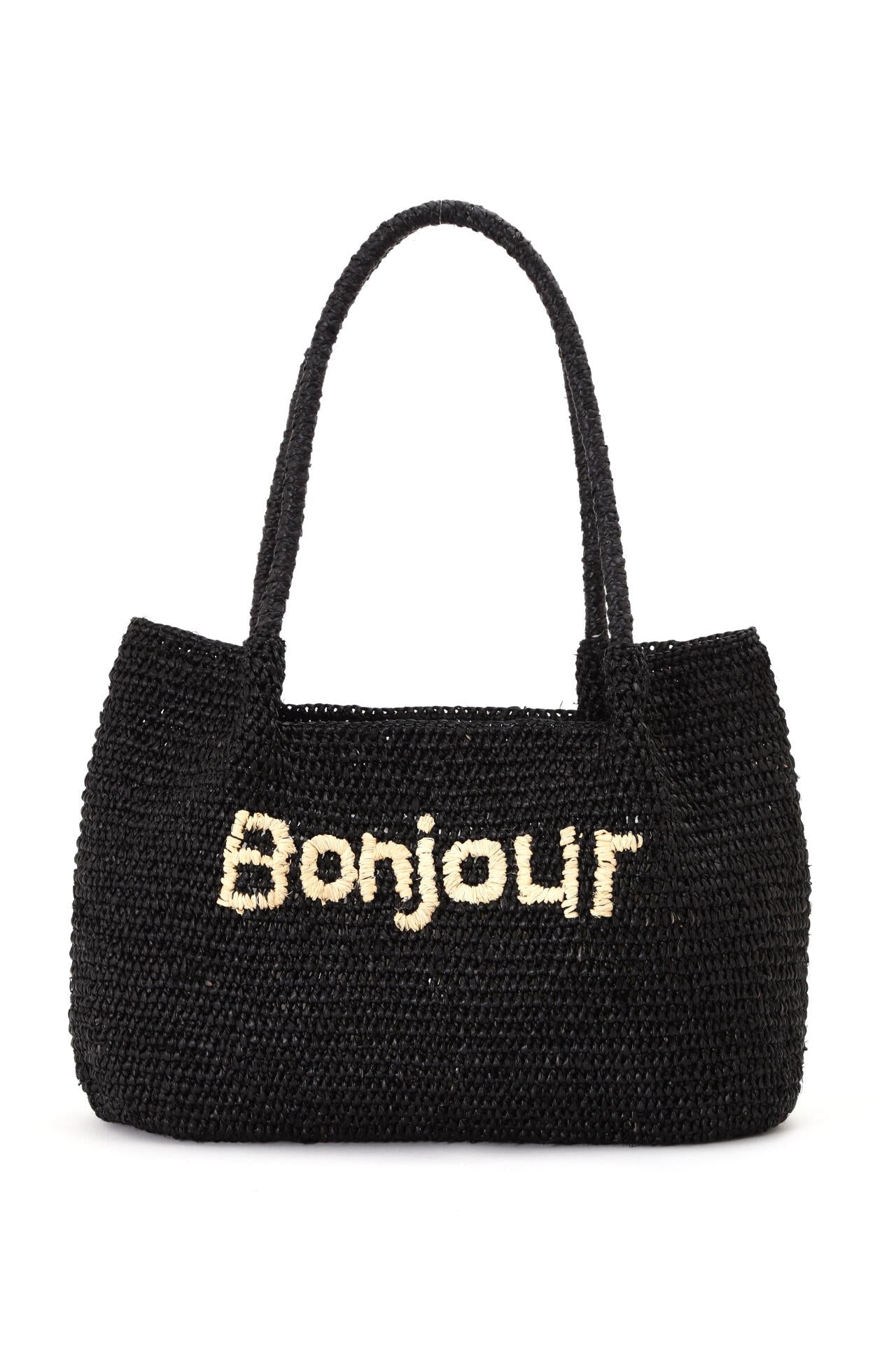 Bonjourラフィアバッグ