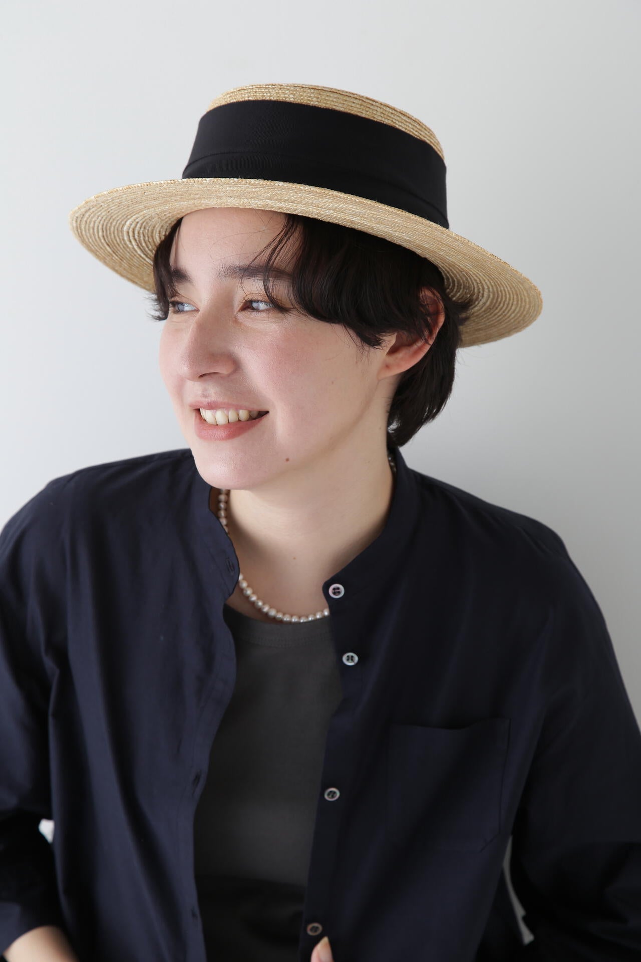 【p cnq】ストローハット