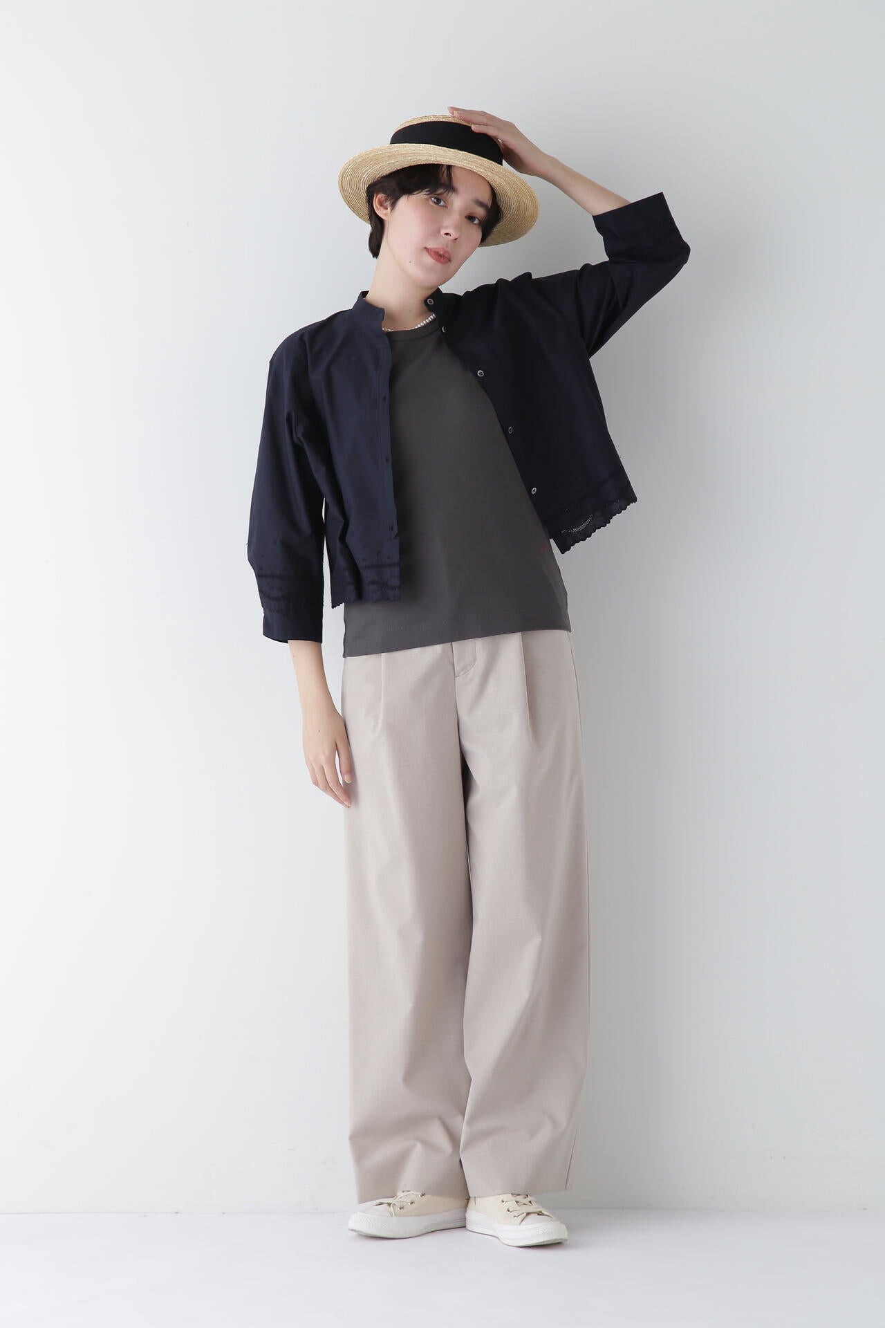 【p cnq】ストローハット