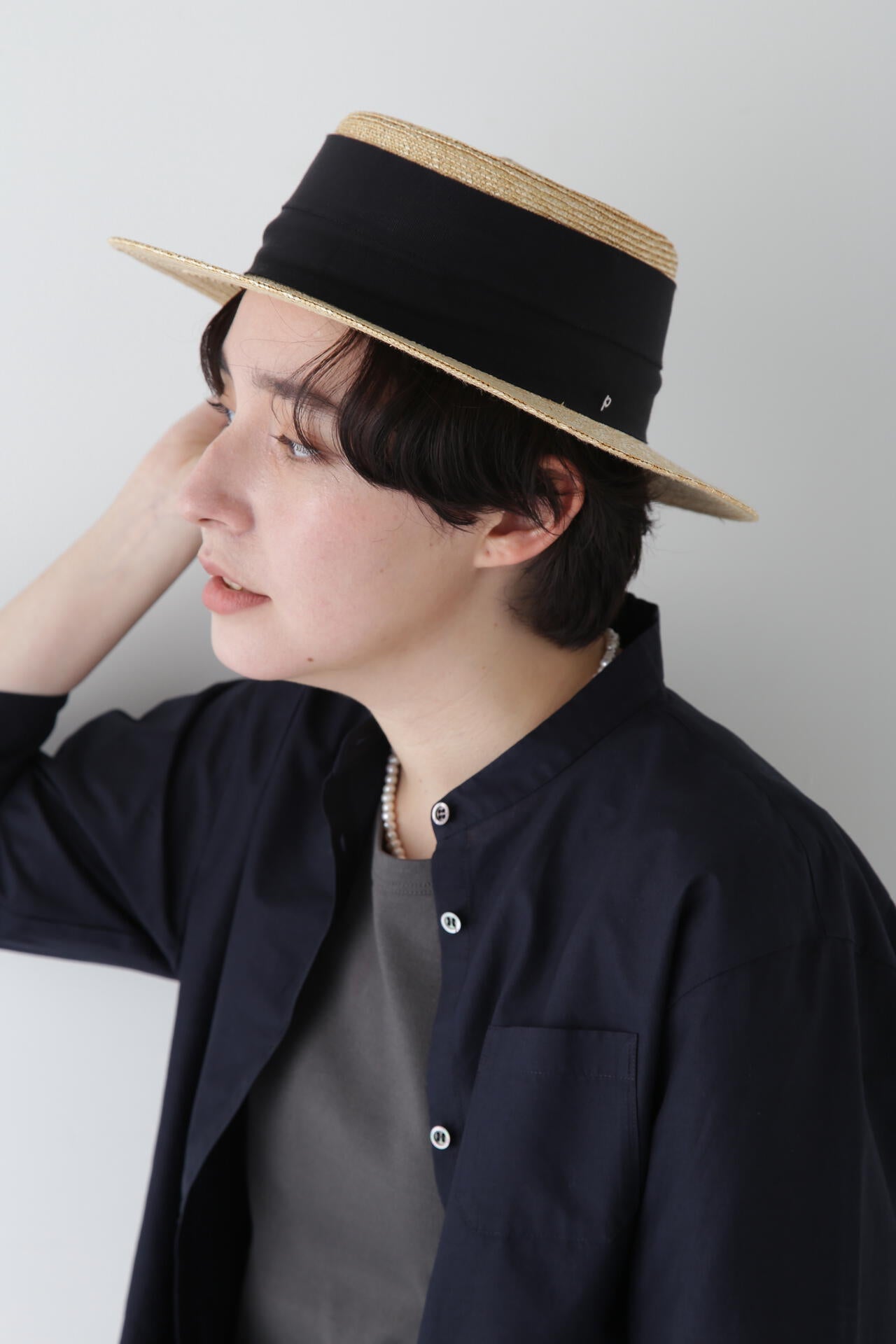 【p cnq】ストローハット