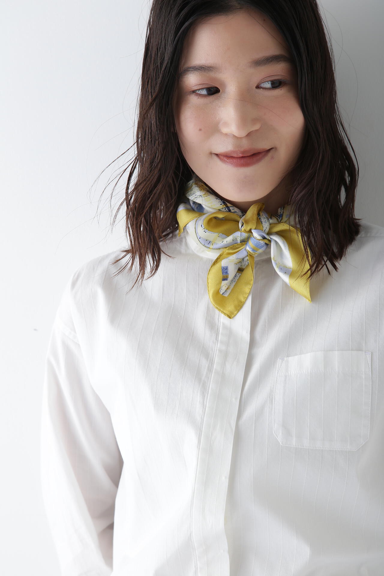 チェックシルクスカーフ