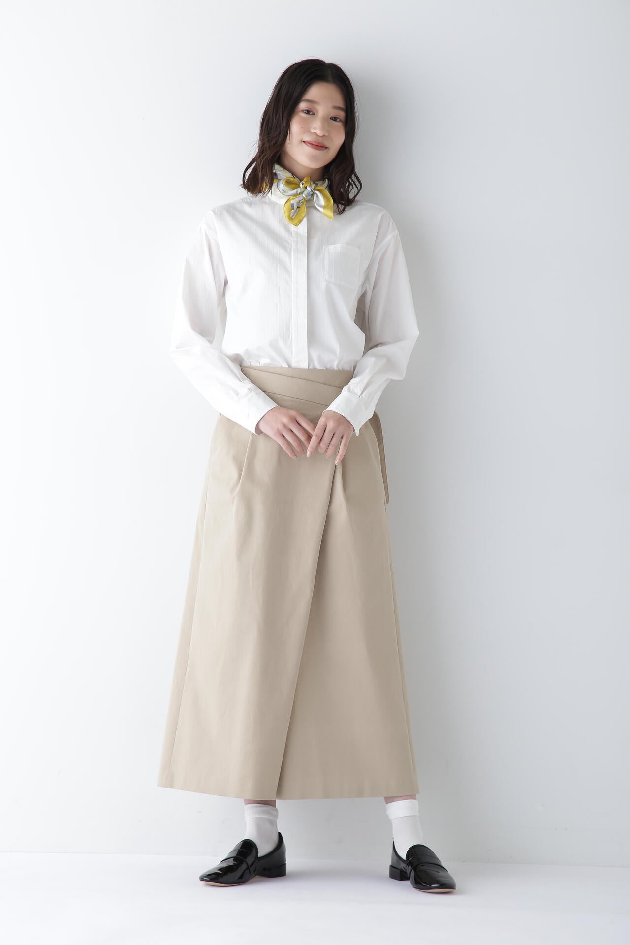 チェックシルクスカーフ