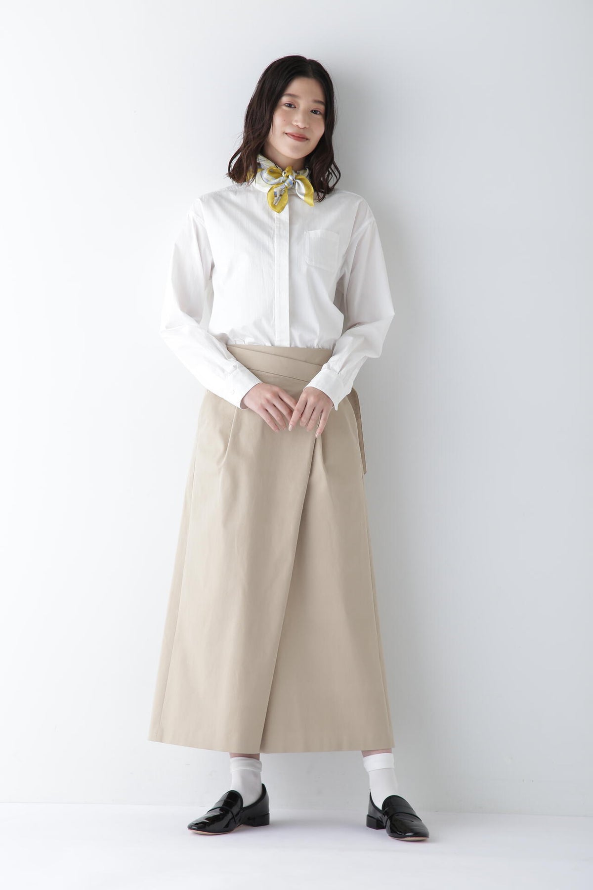 チェックシルクスカーフ