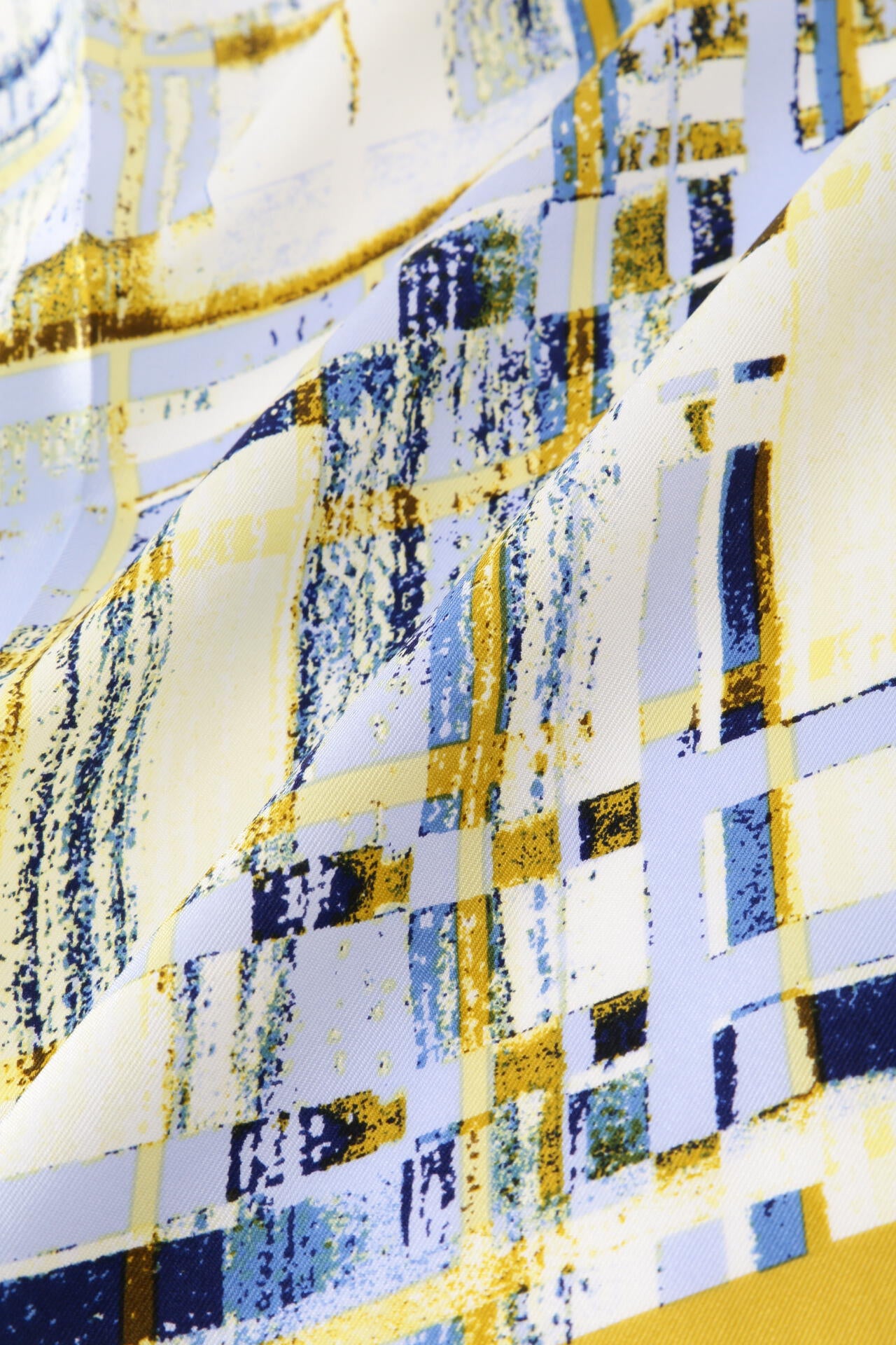 チェックシルクスカーフ