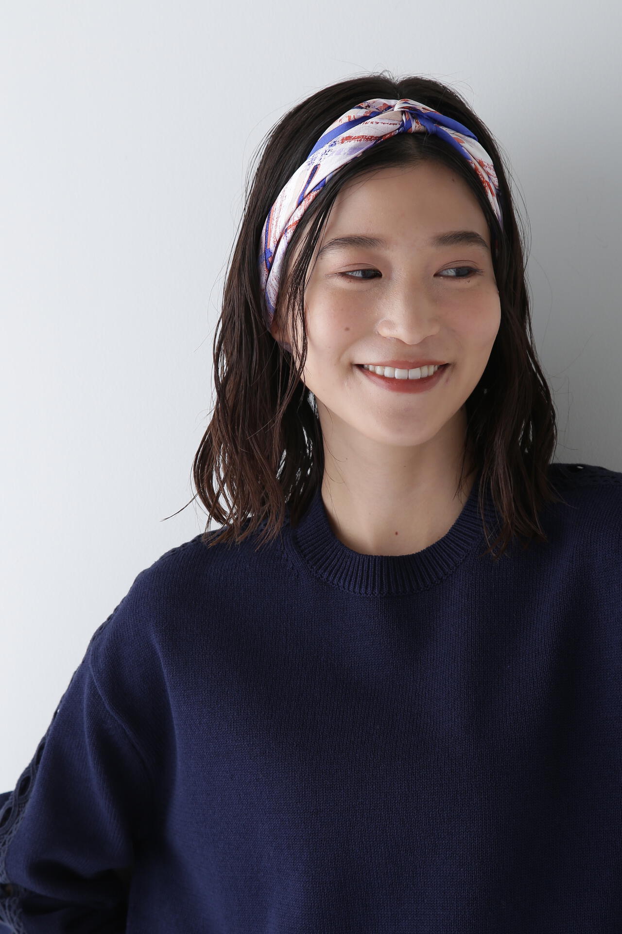 チェックシルクスカーフ