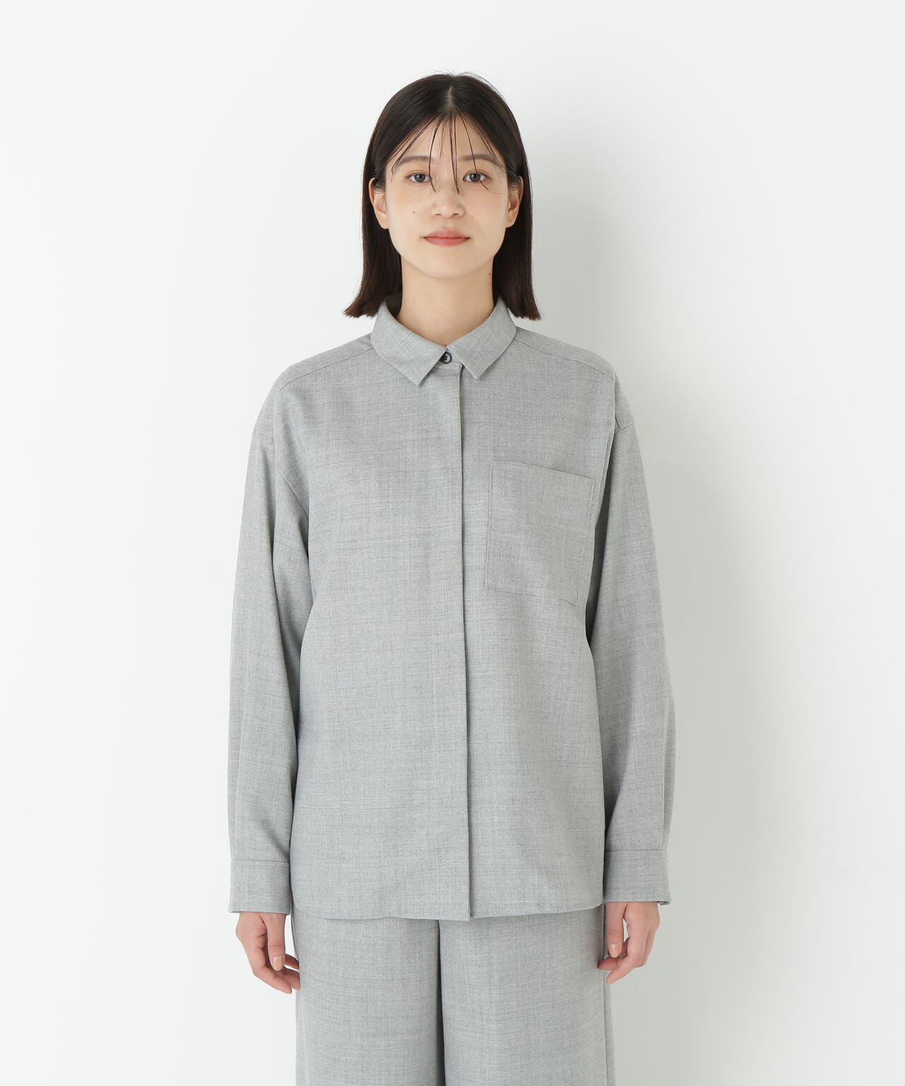 ライトフラノウォッシャブルシャツ