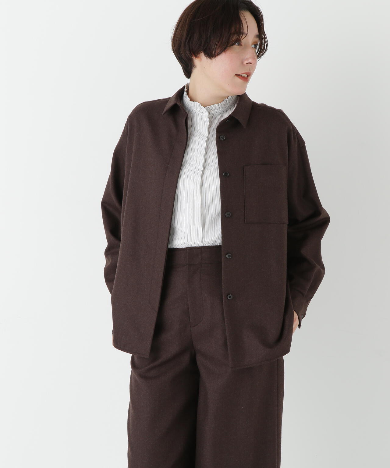 ライトフラノウォッシャブルシャツ