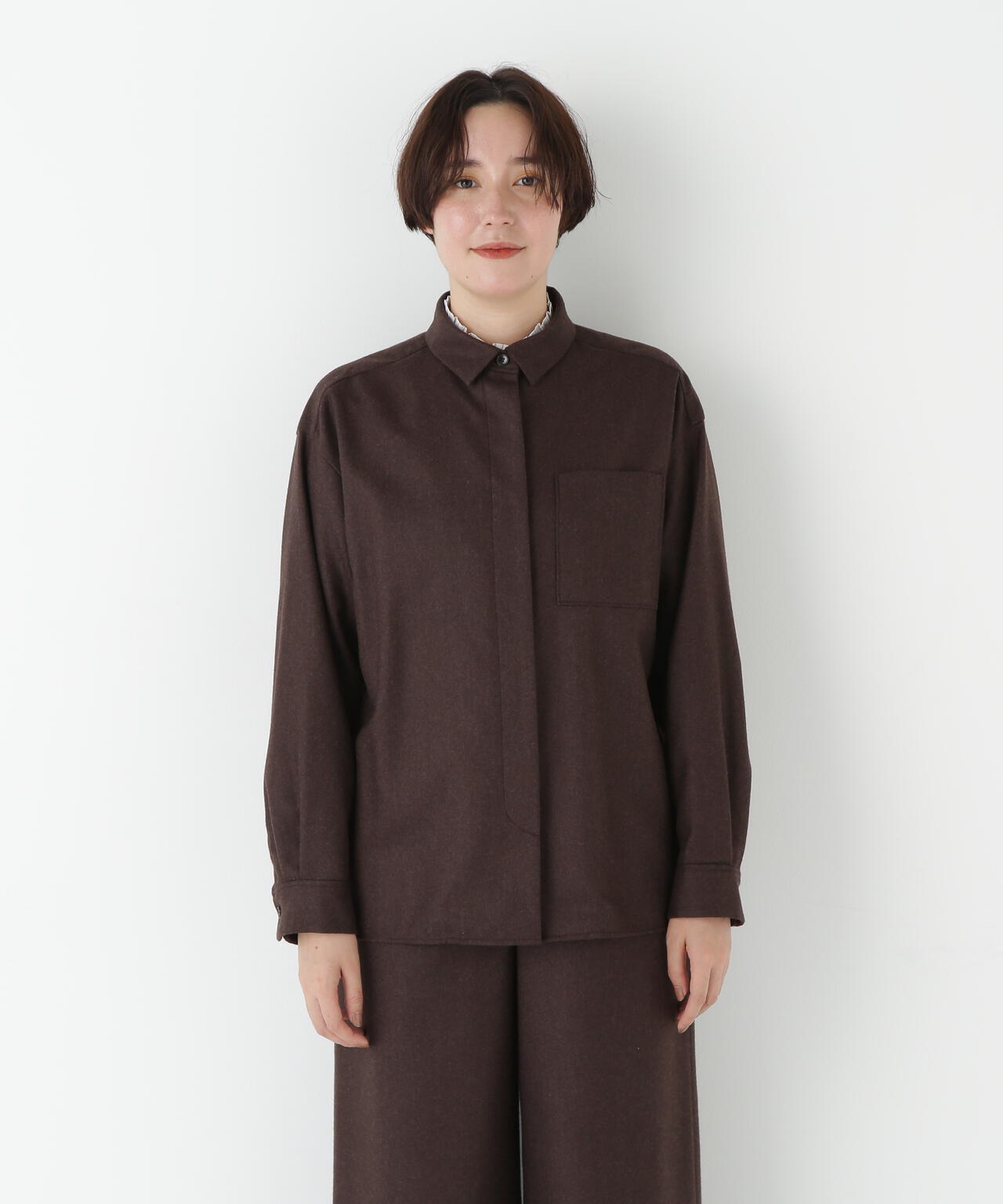 ライトフラノウォッシャブルシャツ