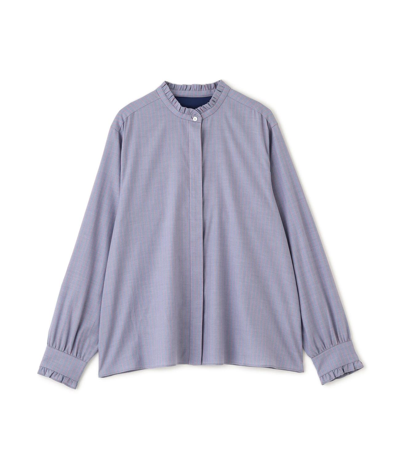 スタンドフリルブラウス