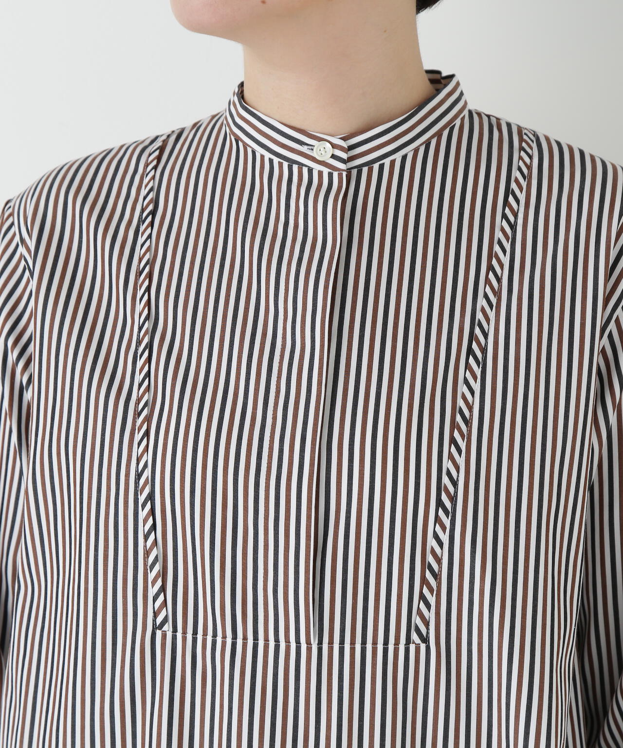 ストライプオーバーブラウス