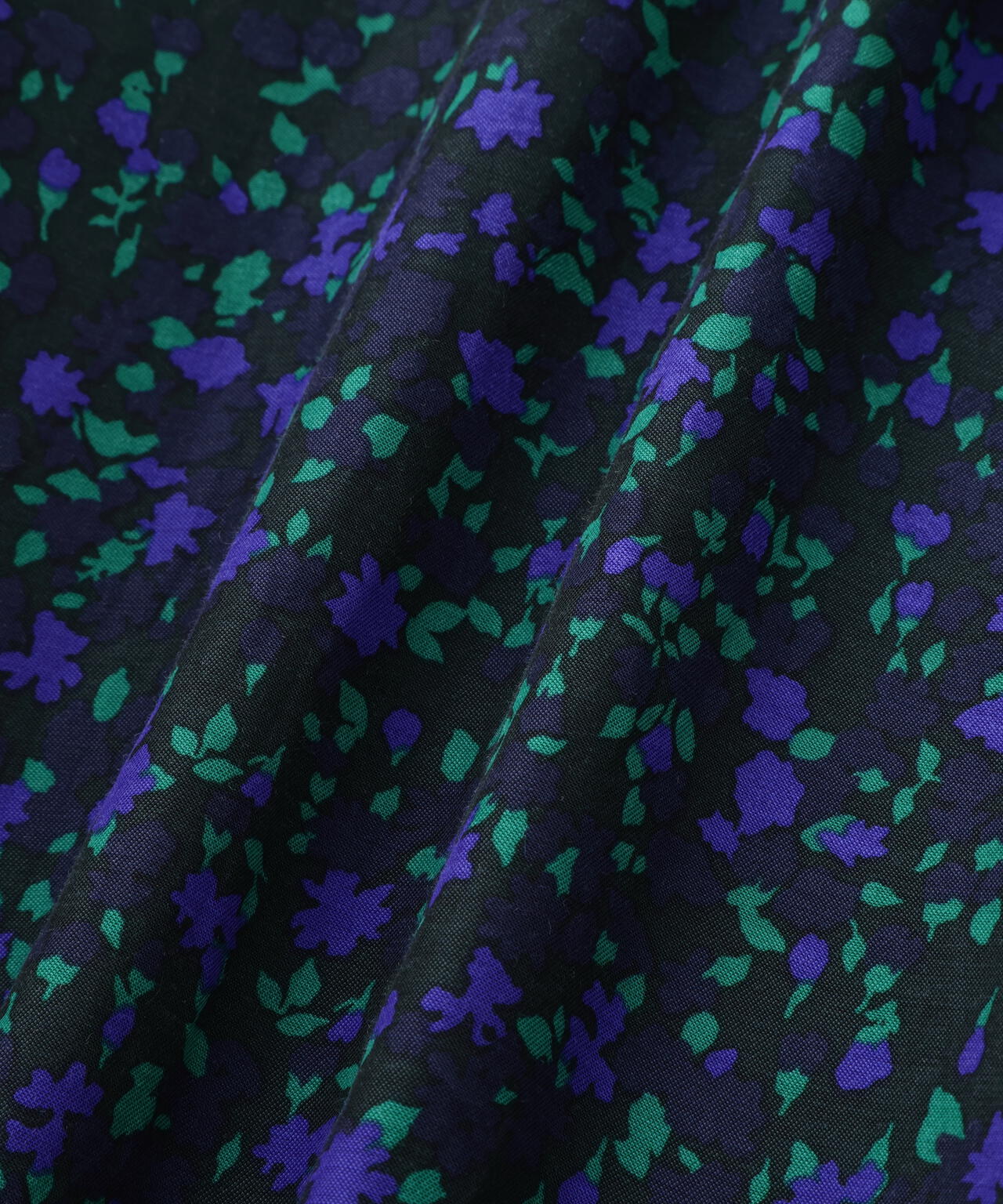 プチフラワープリントボウタイシャツブラウス