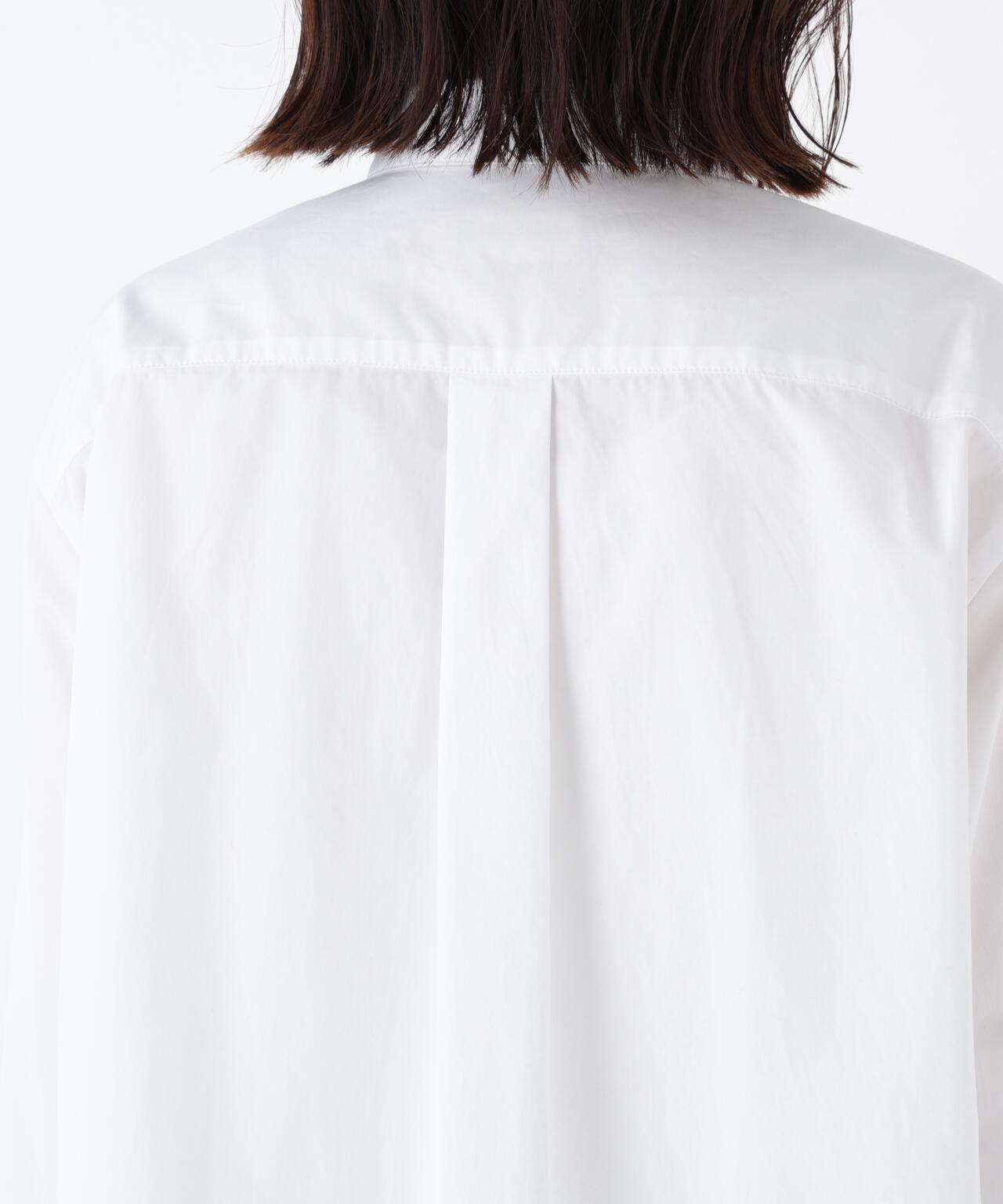 オーガニックコットン襟刺繍タイプライターブラウス