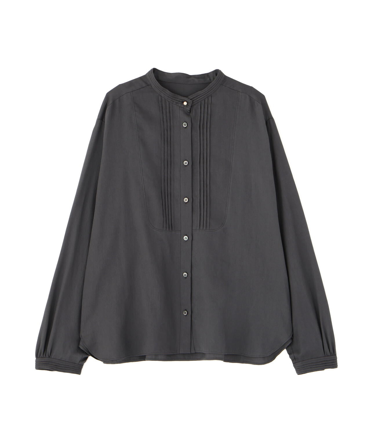 ピンタックバンドカラーブラウス