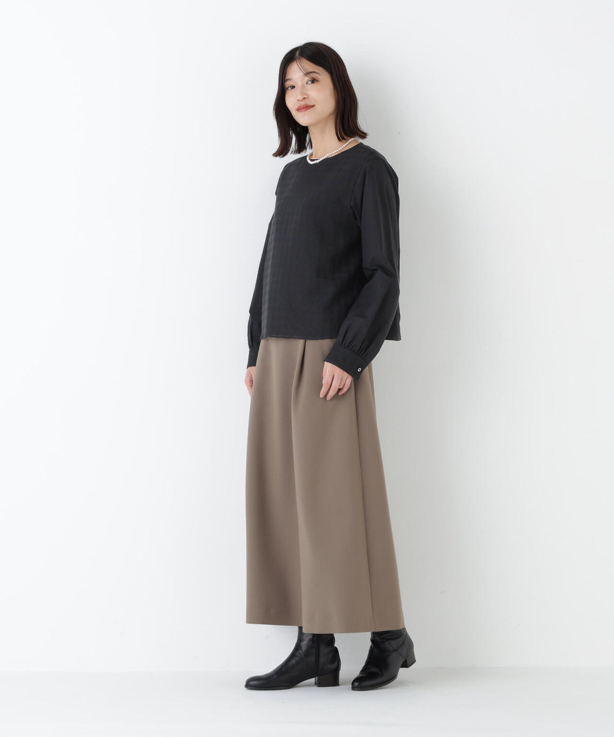 ≪洗える≫レースドッキングプルオーバー