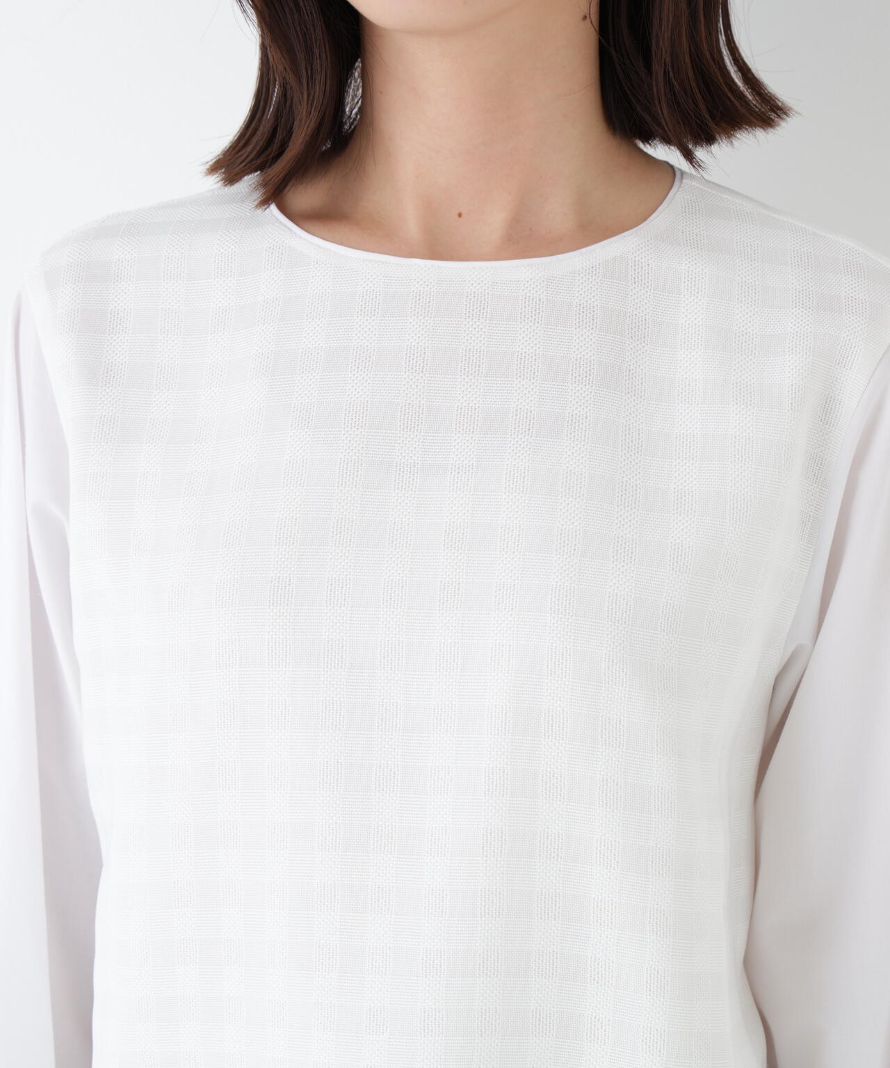 ≪洗える≫レースドッキングプルオーバー