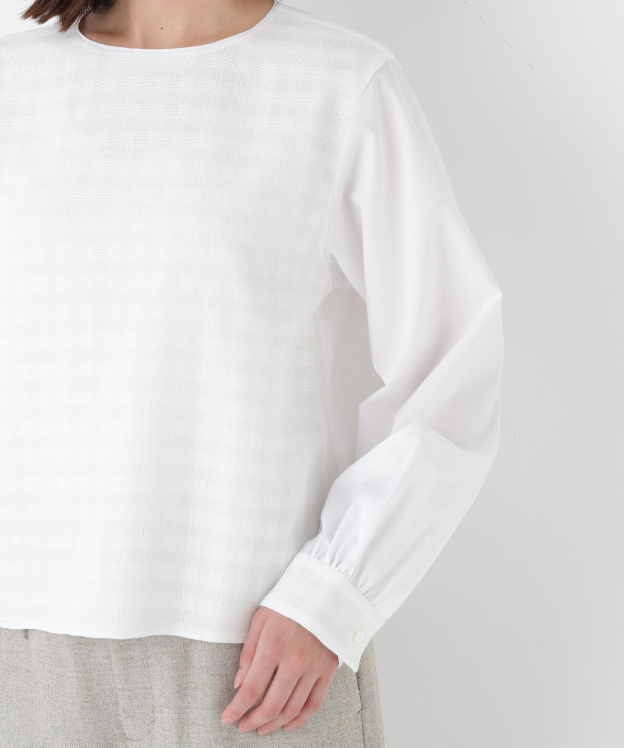 ≪洗える≫レースドッキングプルオーバー