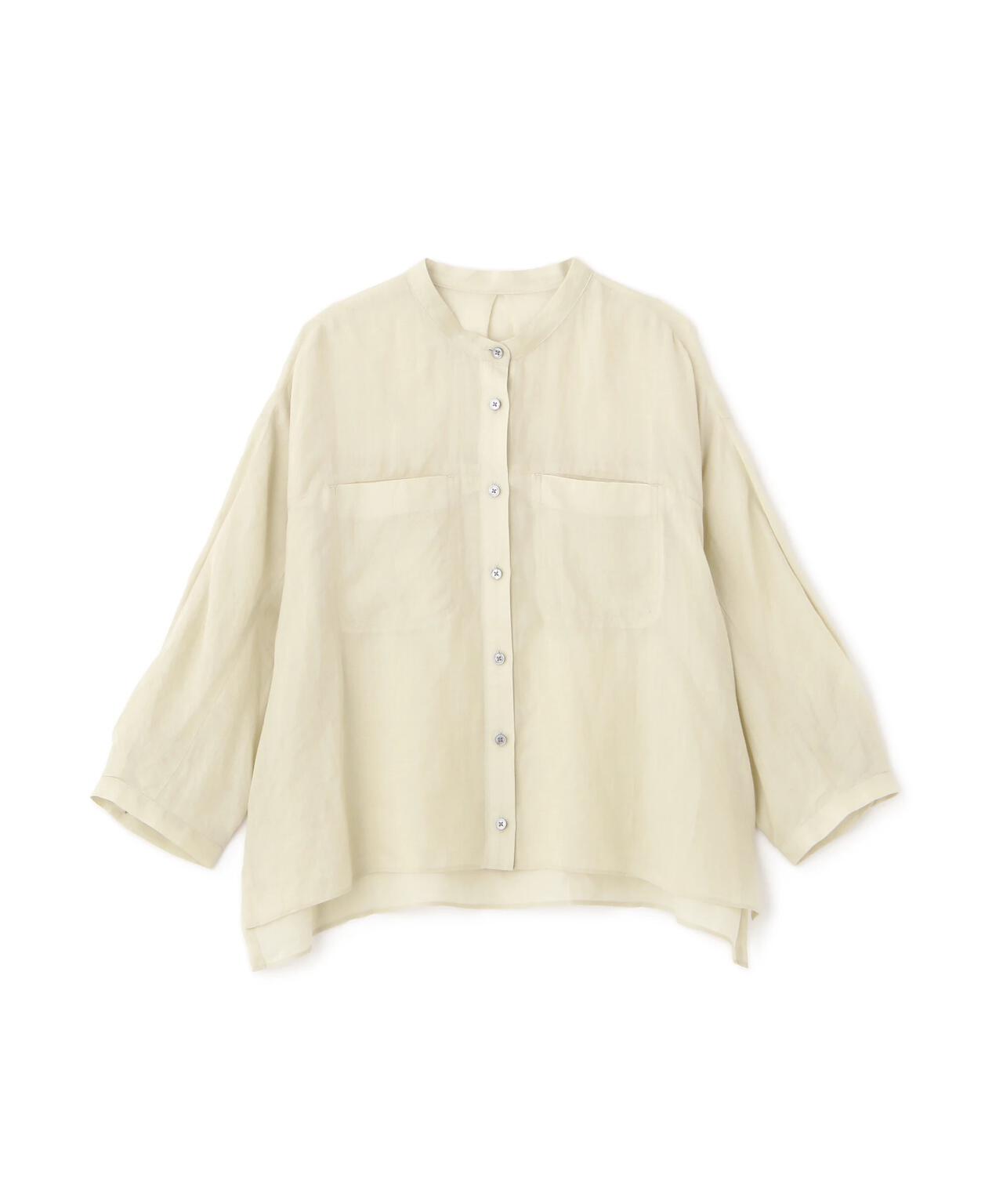 ラミーバンドカラーシャツブラウス