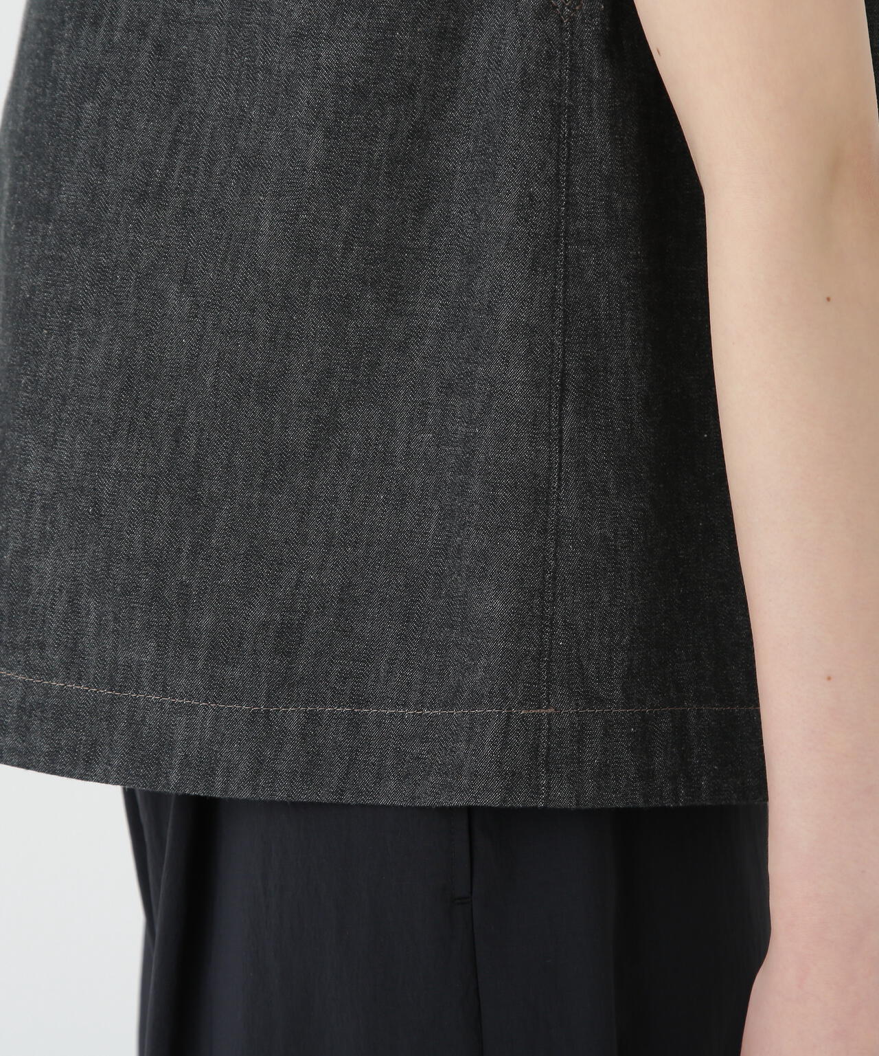 ライトオンスデニムボートネックブラウス